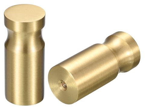 sourcing map Decorative Wall Hooks, 2Pcs - Solid Brass Entryway Coat Hooks, Hangers Wall Mounted for Bathroom, Cloakroom, Wardrobe, Shoe Cabinet (20mm x 45mm)