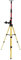Nivellierstativ, Professional Baustativ Aluminium Stativ Teleskop Nivellierstange mit Verstellbarer Basis für Rotationslaser Baulaser Nivellier 114-388cm