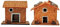AC - Pack de 2 Casitas Rural de Corcho y Resina para belén navideño, casa Decorativa de Pueblo, Aldea para Nacimiento, Pesebre, Navidad, 6,5 x 8 x 3,8 cm, Modelo Aleatorio