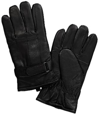 JP 1880 Herren große Größen Übergrößen Menswear L-8XL Leder-Handschuhe, Echtleder, Warmfutter, Riegel schwarz 10 822965130-10