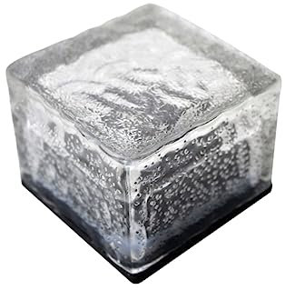 MAGICLULU Solarziegel Pflastersteine ​​für den Gartenweg Solar-Ziegellichter einbaustrahler led solare Eisfelsen Solar-LED-Stein draussen Rasen Lampe aus Eisziegeln Vergrabene Lichter