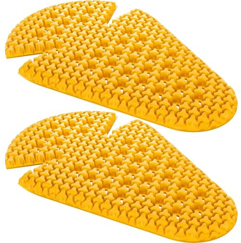 Black SAS-TEC SC-1/KCB2air Yellow Level 2 UKCA and CE Approved Motorcycle Elbow/Hip/Knee/Shoulder Vented Armour Inserts (Pair)