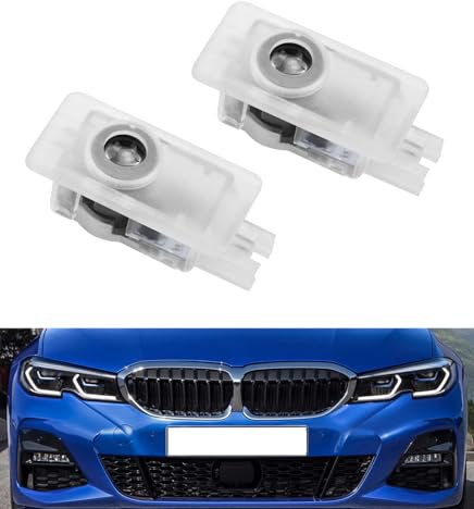 AutoQi Willkommenslicht für BMW F40 F44 G42 G20 G21 G22 G23 X1 U11 iX1 LED Projektor Logo Einstiegsbeleuchtung Laser Türlicht, 2 STK (///M-Power)