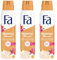 Fa Deospray Oriental Moments (3x 150 ml), mit dem zarten Duft von Wüstenrose & Sandelholz, ohne Aluminium für bis zu 48 h Deo-Schutz, hinterlässt keine Deo-Rückstände auf der Kleidung