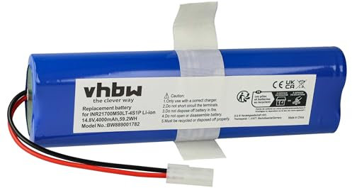 vhbw Akku kompatibel mit 360 S8+, S8 Plus, QH100005, Botslab S8 Plus Saugroboter (4000 mAh, 14,8 V, Li-Ion)