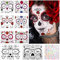 Maquillaje Halloween Tatuajes Temporales Adultos: Tatuajes Halloween NiñOs Mujer Maquillaje Catrina Pegatinas Cara Halloween, Tatuajes Temporales Halloween Dia De Muertos Tatoos Temporales Stickers