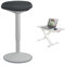 Leitz Ergo Set Active Stehhocker mit Dual Density Foam Komfortsitz + Höhenverstellbarer Schreibtisch-Aufsatz für Bildschirme & Laptops, Bürohocker höhenverstellbar von 57-82 cm, 65450085 + 65330085
