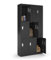 Vicco Schließfachschrank, Metallspind, Schwarz, 90 x 180 cm 9 Fächer
