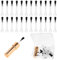 Molain Replacement Nail Polish Brush Kit Disposable Nail Art Brush Set With Handle Dip Powder Liquid Replacement Brushes Soft Bristles Nail Brushes Round Head Brushes with Box(25Pcs/Box)
