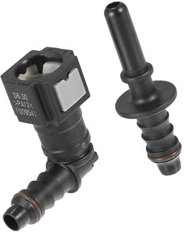 Partuto 6.3mm SAE to 8mm 90 Degree Fuel Hose Quick Release Connector 2pcs Replacement