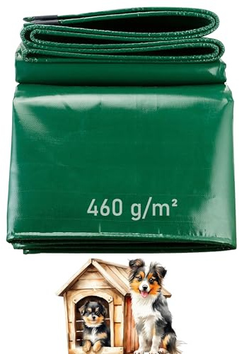 LDQBF Abdeckplane,2.5x28.5m 460g/m² PVC plan wasserdicht für den Außenbereich,Mehrzweck Gewebe,Plane mit verstärkten Schlaufen für Gartenhaus,Terrasse,Camping,Grün