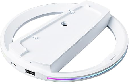 Laroal Supporto verticale RGB per disco PS 5 Slim/Pro e supporto base digitale con cuscinetto antiscivolo Supporto migliorato