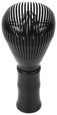 Resin Matcha Whisk, 4.53x2.17in Reusable Matcha Whisk Brush Easy to Clean Chasen Matcha Stirrer Green Tea Brush Whisk Accessories for Stirring Making Tea (Black)