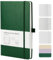 HOMEMARS Notizbuch, Notebook, 21cm*14.5cm, Notizbuch A5 Kariert, Journal buch, Reisetagebuch, Kariert Papier,Notizblock, Notizbücher a5, 100GSM, 200 Seiten, Grün,Leder Hardcover