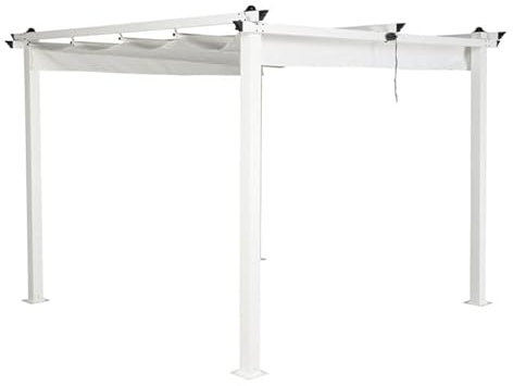 Paris Prix Pergola avec Toit Lazio 295cm Blanc