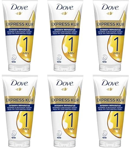 6x Dove Intensiv Reparatur 1 Minute Express Kur Haarpflege repariert und reduziert sofort bis zu 98% der Haarschäden* 170ml (6er Pack)
