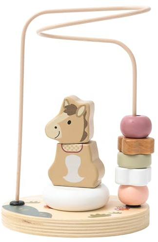 Sterntaler Motorikschleife Pferd Sunny - Fördert Farberkennung, Geschicklichkeit und Hand-Augen-Koordination - Aus FSC® 100%-zertifiziertem Holz - Nachhaltiges Baby- und Kleinkindspielzeug