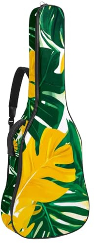 KengjuTesu 43 Zoll Akustikgitarre Softcase mit Rucksackgurt und 2 Taschen Honigwabenblau Keine Polsterung Rucksack Wasserdicht Oxford Tuch Bassgitarre Gigbag für Konzertgitarre, Mehrfarbig 9