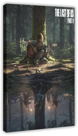 RUADK Poster auf Leinwand, Motiv The Last of Us Part II, Schlafzimmerdekoration, Landschaftsdekoration, Geschenk, 40 x 60 cm