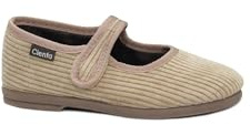 Cienta 500049 23/29 Beige Tear Shoes Girls Ballet Flats Velvet Striped, beige, 29 EU