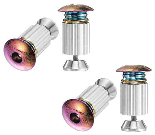 QUARKZMAN 2 Paar Bar End Plugs Aluminium Lenkerendkappen 0.6oz Farbig | Fahrradstopfen, Ausziehbar, Verriegelnd, Für MTB Rennrad BMX Fixed Gear Bike