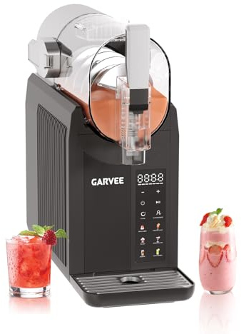 6-in-1 Slush-Maschine,2L Fassungsvermögen Mit 7 Intelligenten Programmen,Automatische Reinigung,Leise Softeismaschine Für Zuhause,Geeignet Für Slushie,Milchshake,Frappé,Wein & Cocktails, Schwarz