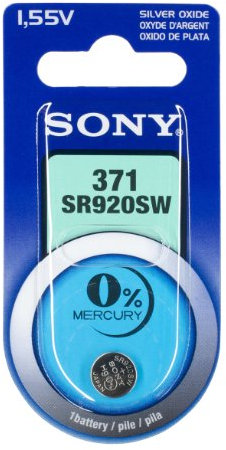 Sony Silber-Oxid Knopfzelle Code 371 155 V 45mAh