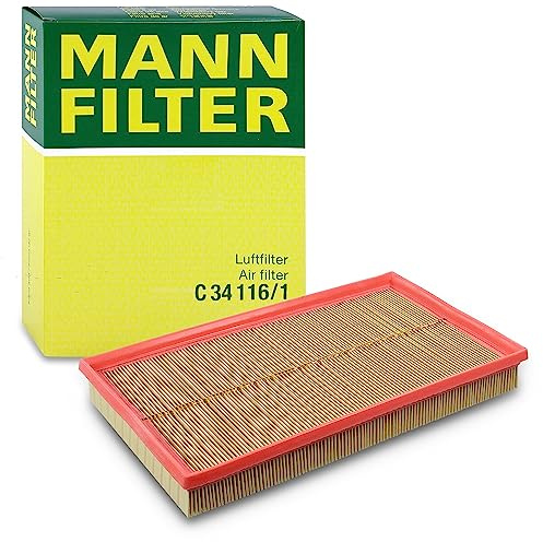 MANN-FILTER, C 34 116/1 Luftfilter | Für PKW, Saubere Luftzufuhr, Langlebiges Filtermedium, Passgenaues Design, Echte OE-Technologie