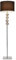 lux.pro Lampadaire Lampe à Pied Métal Poli Tissu Chrome Noir 155 cm