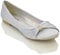 ESSEX GLAM Womens Bridal Wedding Satin Pumps Ladies Slip ON Prom Bridesmaid Pumps Shoes Size 3 4 5 6 7 8 (UK 8 / EU 41 / US 10, Silver Satin)