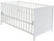 roba Kombi Kinderbett 70 x 140 - Gitterbett 3-fach höhenverstellbar - 3 Schlupfsprossen - Babybett umbaubar zum Juniorbett - Holz weiß