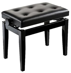 Casio BGB - Banqueta de piano/teclado, piano regulable en altura, color negro