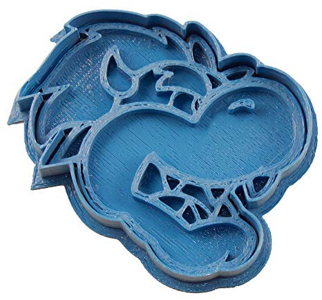 Cuticuter Bowser Cara Mario Bros Cortador de Galletas, Plástico, Azul, 8x7x1.5 cm