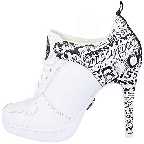 MISSY ROCKZ Street Rockz 2.0 just White, Größe:EU 35 / UK 3 / US 5, Absatz:10.5 cm