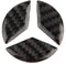 Suuonee Lenkrad Logo Aufkleber, 3er Lenkrad Auto Dekor Logo Aufkleber Carbon für C Klasse W204 2005-2012