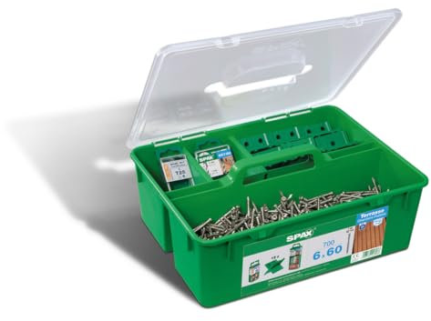 SPAX 5000009050009 Green Box Terrasse 6x60, Profiset Terrassenschrauben für 20-23m², Grün
