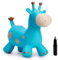 U&C Planet Hüpftier Giraffe Animal Hopper Blue Giraffe Hopper aus hochwertigem PVC 100 KG Belastung, Kinder 1-6 Jahre Alt für Innen- Außenbereich