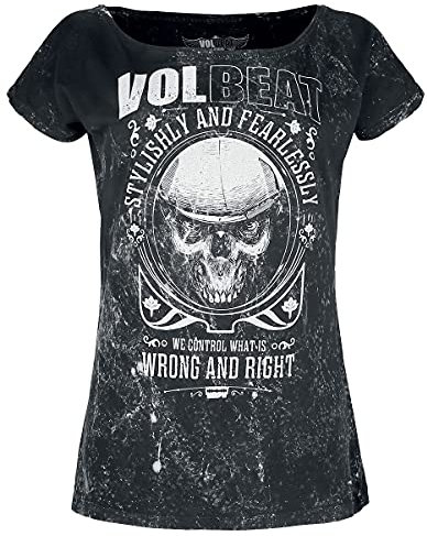 Volbeat Wrong and Right Frauen T-Shirt Charcoal XXL 100% Baumwolle Band-Merch, Bands