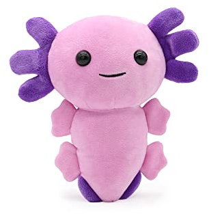 Axolotl Echse Molch Kuscheltier Figur Plüsch Tintenfisch Spiel Puppe XL 20 cm Plüschtier (lila)