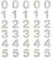 Stick-On Diamante Glitter Number Pack - Pack of 55 Numbers - Craft Stickers