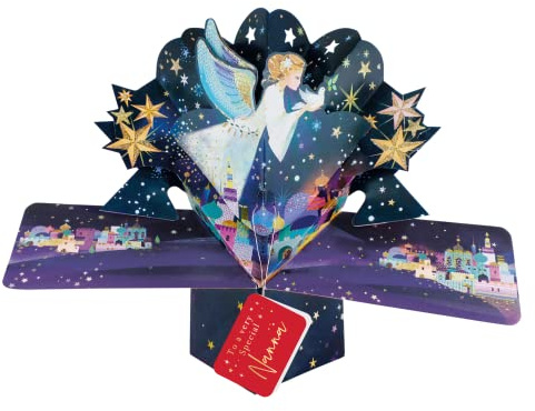 Nanna Christmas Card 3D Angel Pop Up Christmas Card Xmas Greeting Cards POP059X44