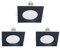 3 Pezzi Faretti Led da Incasso Quadrato, Dimmerabile Con Triac Dimmer, 220V 5W 550 Lumen, 90X90X37mm, Foro 70mm, Impermeabile IP65, Quick Connettore (Warm White 3000K, Nero)