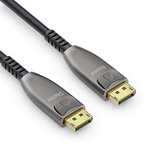 Sonero® 8K-DisplayPort 1.4 Kabel, Glasfaser-Hybrid-Kabel, Auflösung bis 8K 60 Hz (7680 x 4320) / 4K 120Hz (3840 × 2160), HDR und DSC Unterstützug, anthrazit, 20 Meter