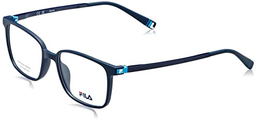 Fila Quadratisch Injected Brillen in Full Matt Blue für Jungen, Brille mit Sehstärke, optional mit Sonnenbrillen tönung oder Blaulichtfilter (Modell VFI489L)