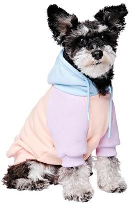 Spark Paws Hunde-Kapuzenpullover, Premium-Qualität, samtweich, überlegener Komfort und Passform, beruhigendes Fleece-Innenfutter, geeignet für alle Rassen, Pastellfarben Cotton Candy, Größe M