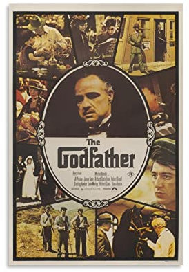NANXIANG Der Pate Filmposter Vintage Dekoration Poster Gemälde Leinwand Wandkunst Wohnzimmer Pos