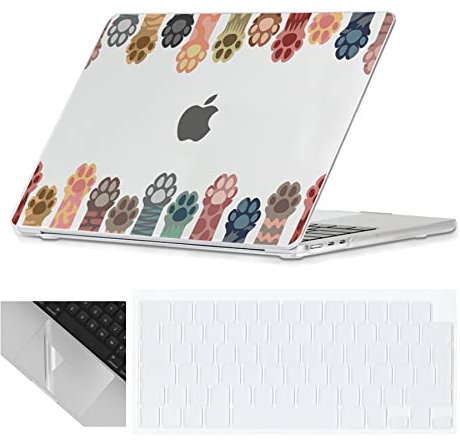 Se7enline Compatible with MacBook Air 15 inch Case Model A2941/A3114/A3241 for 2025 2024 2023 15.3-inch MacBook Air with Hard Shell Case&Keyboard Cover Skin&Touchpad Protector,Cat Claw Surrounding