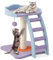 PETSITE Kleiner süßer Katzenbaum, 48,3 cm, moderner Katzenturm für Indoor-Katzen mit Sitzstange, Kratzbaum, Leiter, Blau Lila
