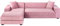 GUYIRT Samt Sofabezug L Form, 2-teiliger Stretch L Form Sofa überzug rutschfest Couchbezug L Form Weicher Möbelschutz Für Ecksofa -Rosa-4+2 Sitzer