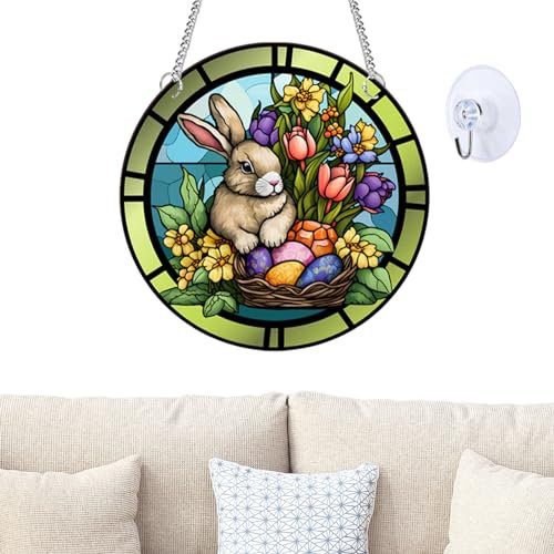 Aznever Osterornamente aufhängen,Flaches 2D-Osterhasen-Hängeornament | Wiederverwendbarer Osterhasen-Ornament für Haustür, Schlafzimmer, Wohnzimmer, Innenbereich